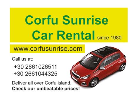 sunrise car hire corfu